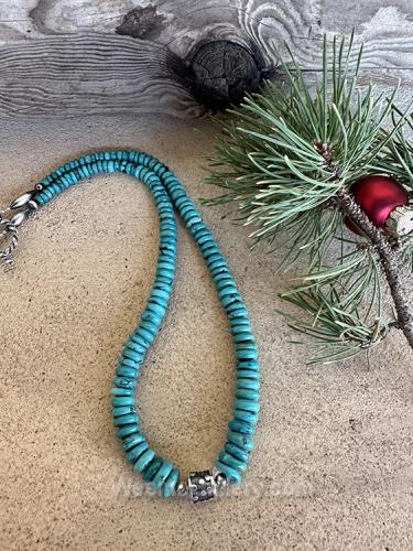 Graduated Turquoise Necklace by Myra Gadson